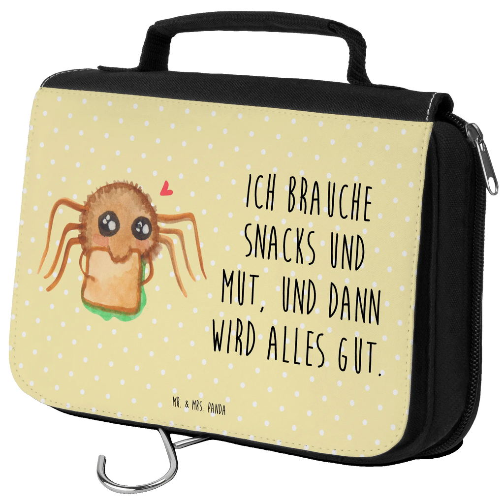 Kulturbeutel Spinne Agathe Sandwich Kulturbeutel, Zum Aufhängen, Waschtasche, Kosmetiktasche, Damen, Herren, Aufbewahrungstasche, Schminktasche, Kosmetikbeutel, Organizer, Kulturtasche, Schminkutensil, Spinne Agathe, Spinne, Agathe, Videos, Merchandise, Glück, Mut, Hungrig, Verfressen, Lebensfreude, Alles wird gut, Hunger