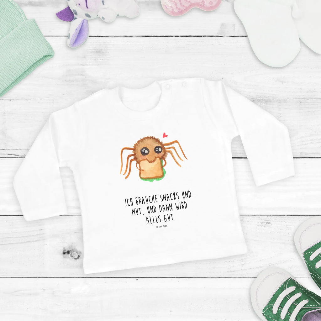 Baby Longsleeve Spinne Agathe Sandwich Mädchen, Jungen, Baby, Langarm, Bio, Kleidung, Spinne Agathe, Spinne, Agathe, Videos, Merchandise, Glück, Mut, Hungrig, Verfressen, Lebensfreude, Alles wird gut, Hunger