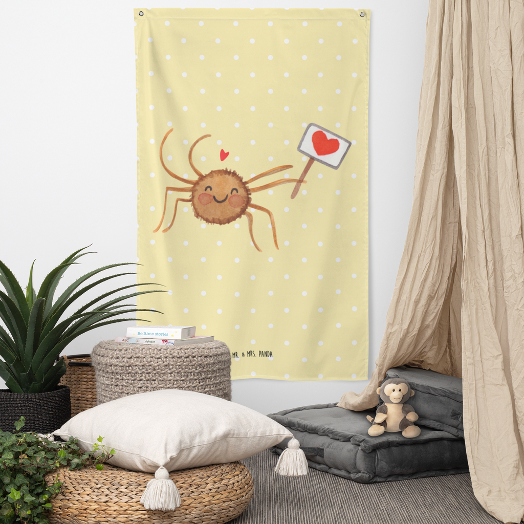 Wandteppich Spinne Agathe Motivation Wandbehang, Dekoration, Boho, Wandteppich, Wandtuch, Wanddeko, Tapisserie, Tapestry, Wandbild, Textil-Kunst, Schmuck-Wandbehang, Wand Deko, Kinderzimmer, Kinderzimmer Wand, Kinderzimmer Deko, Kinderzimmer Wanddeko, Spinne Agathe, Spinne, Agathe, Videos, Merchandise, Motivation, Glück, Liebe, Vertrauen, Dankeschön