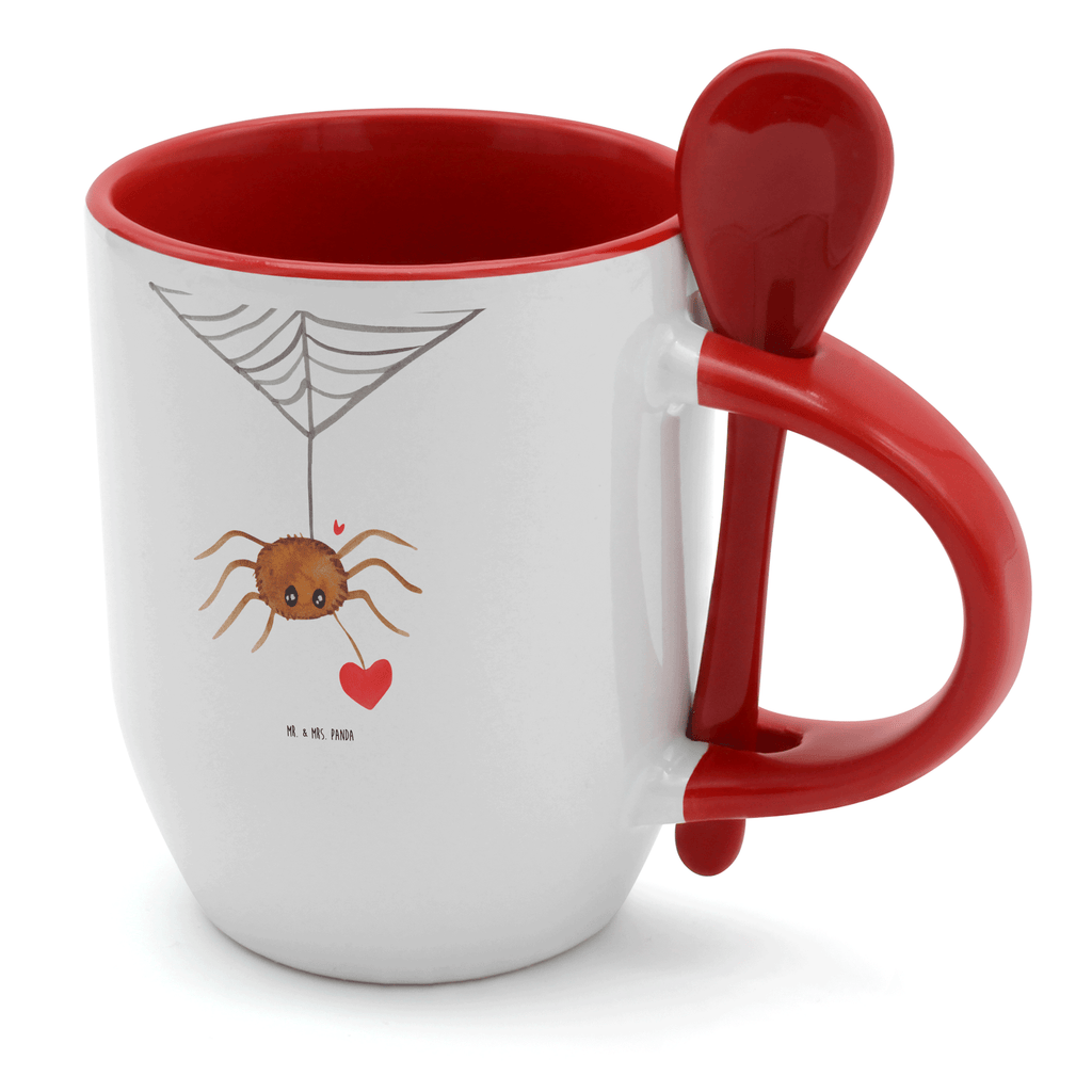 Tasse mit Löffel Spinne Agathe Liebe Tasse, Kaffeetasse, Tassen, Tasse mit Spruch, Kaffeebecher, Tasse mit Löffel, Spinne Agathe, Spinne, Agathe, Videos, Merchandise, Liebe, Verliebt, Liebesbeweis, Liebesgeschenk