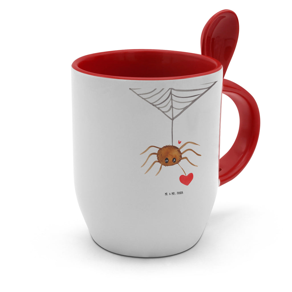 Tasse mit Löffel Spinne Agathe Liebe Tasse, Kaffeetasse, Tassen, Tasse mit Spruch, Kaffeebecher, Tasse mit Löffel, Spinne Agathe, Spinne, Agathe, Videos, Merchandise, Liebe, Verliebt, Liebesbeweis, Liebesgeschenk