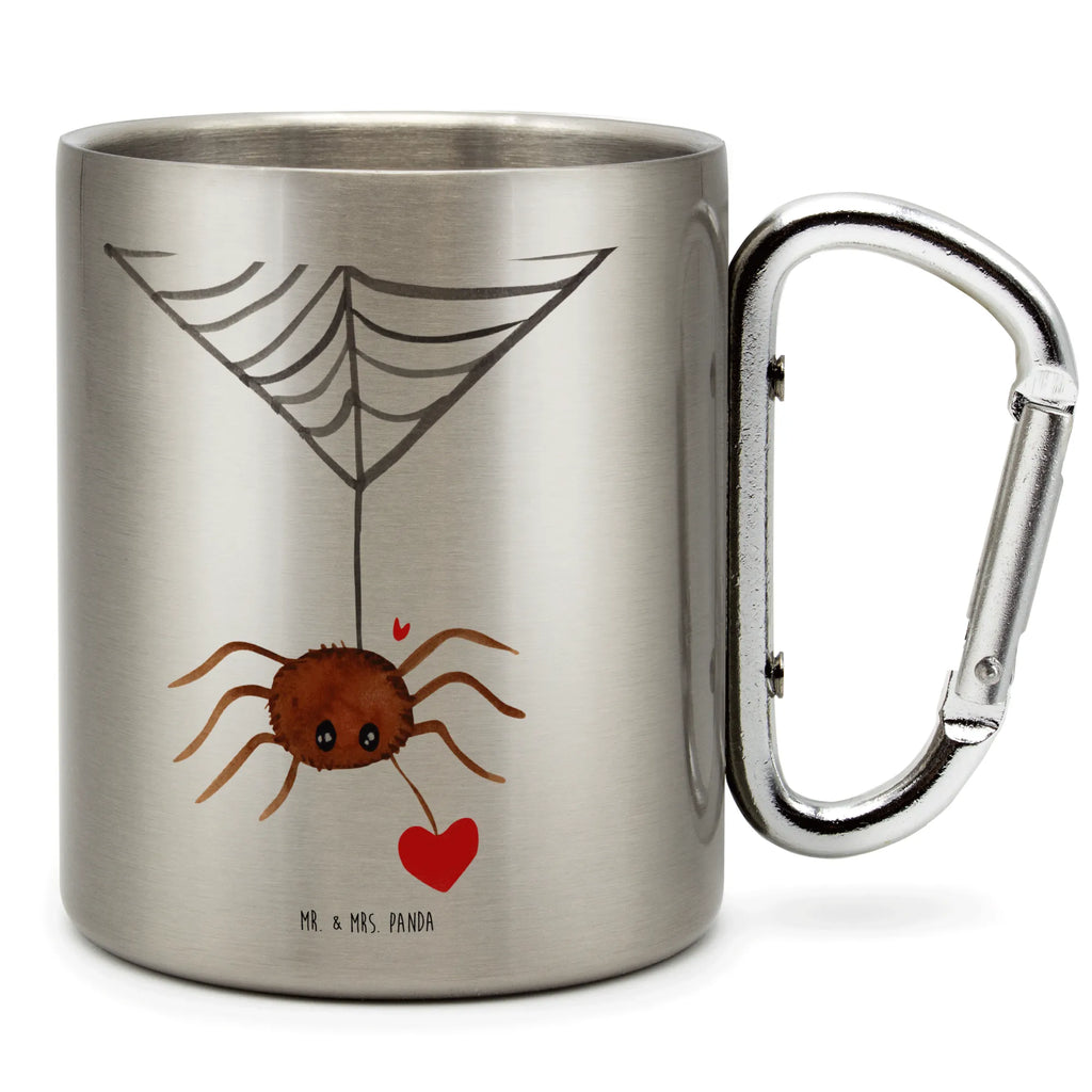 Edelstahlbecher Spinne Agathe Liebe Edelstahltasse, Karabiner, Edelstahlbecher, Outdoor, Camping, Tasse, Becher, Spinne Agathe, Spinne, Agathe, Videos, Merchandise, Liebe, Verliebt, Liebesbeweis, Liebesgeschenk