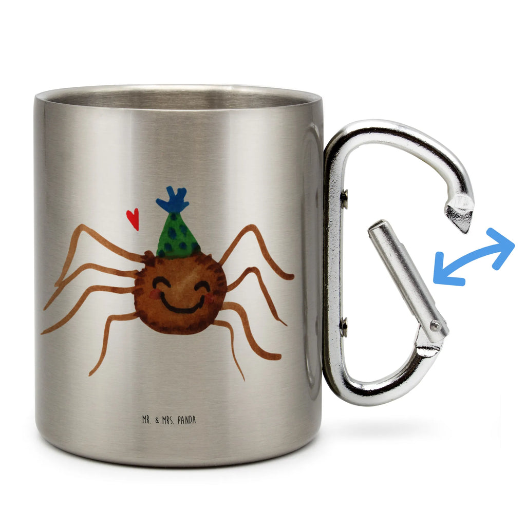 Edelstahlbecher Spinne Agathe Party Edelstahltasse, Karabiner, Edelstahlbecher, Outdoor, Camping, Tasse, Becher, Spinne Agathe, Spinne, Agathe, Videos, Merchandise, Selbstliebe, Wunder, Motivation, Glück