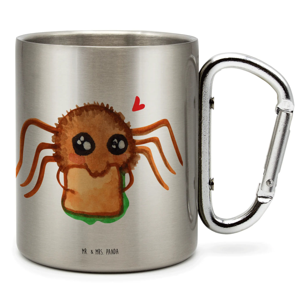 Edelstahlbecher Spinne Agathe Sandwich Edelstahltasse, Karabiner, Edelstahlbecher, Outdoor, Camping, Tasse, Becher, Spinne Agathe, Spinne, Agathe, Videos, Merchandise, Glück, Mut, Hungrig, Verfressen, Lebensfreude, Alles wird gut, Hunger