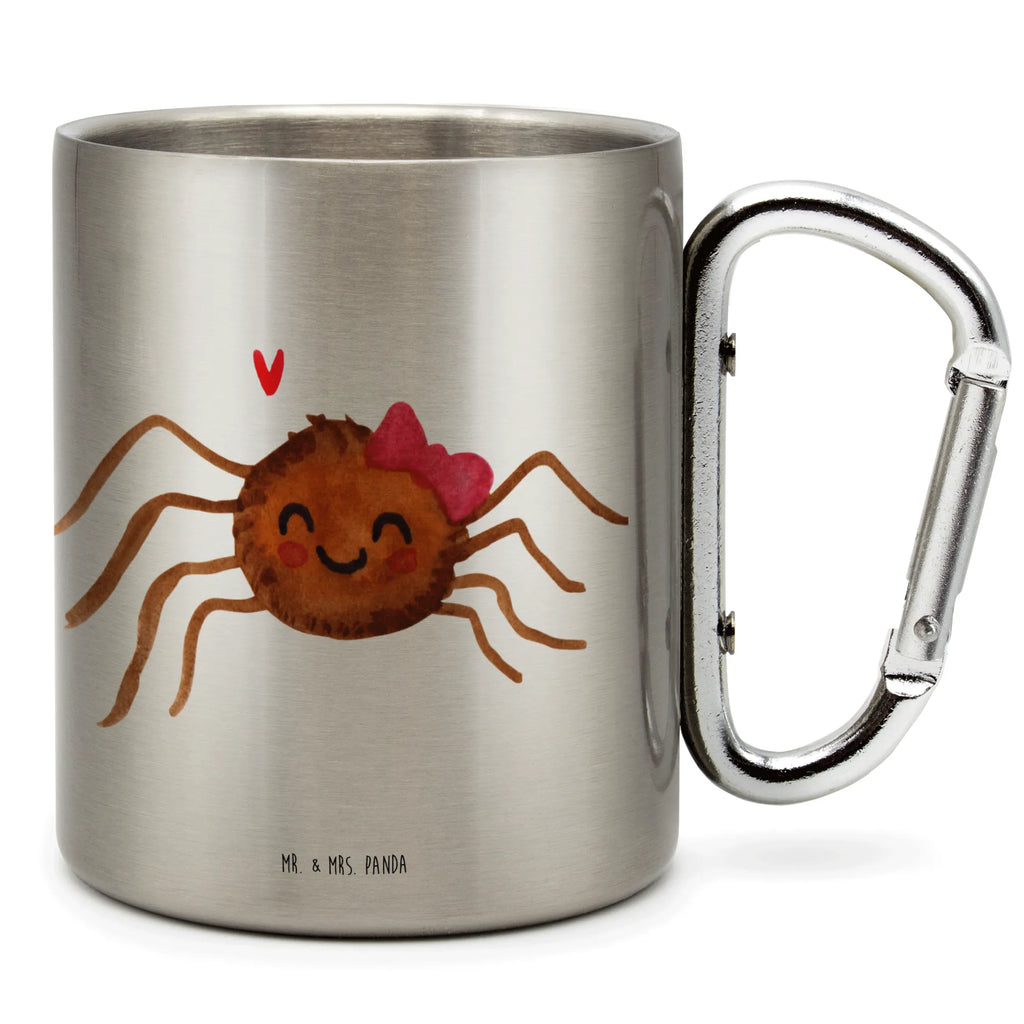 Edelstahlbecher Spinne Agathe Freude Edelstahltasse, Karabiner, Edelstahlbecher, Outdoor, Camping, Tasse, Becher, Spinne Agathe, Spinne, Agathe, Videos, Merchandise, Viral, Viraler Hit, Trend, Beliebte Spinne