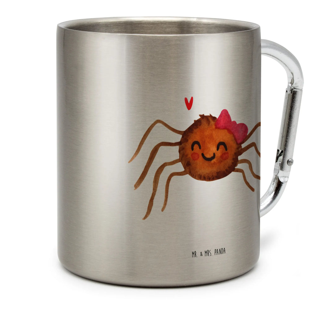 Edelstahlbecher Spinne Agathe Freude Edelstahltasse, Karabiner, Edelstahlbecher, Outdoor, Camping, Tasse, Becher, Spinne Agathe, Spinne, Agathe, Videos, Merchandise, Viral, Viraler Hit, Trend, Beliebte Spinne