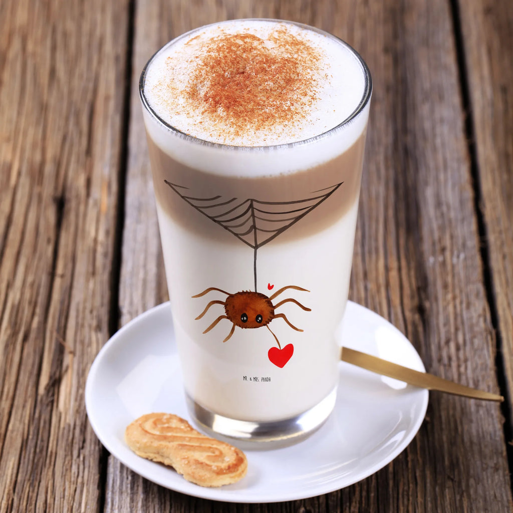 Glas Spinne Agathe Liebe Cappuccino Glas, Glas, Cappuccino Tasse, Latte Macchiato, Spinne Agathe, Spinne, Agathe, Videos, Merchandise, Liebe, Verliebt, Liebesbeweis, Liebesgeschenk