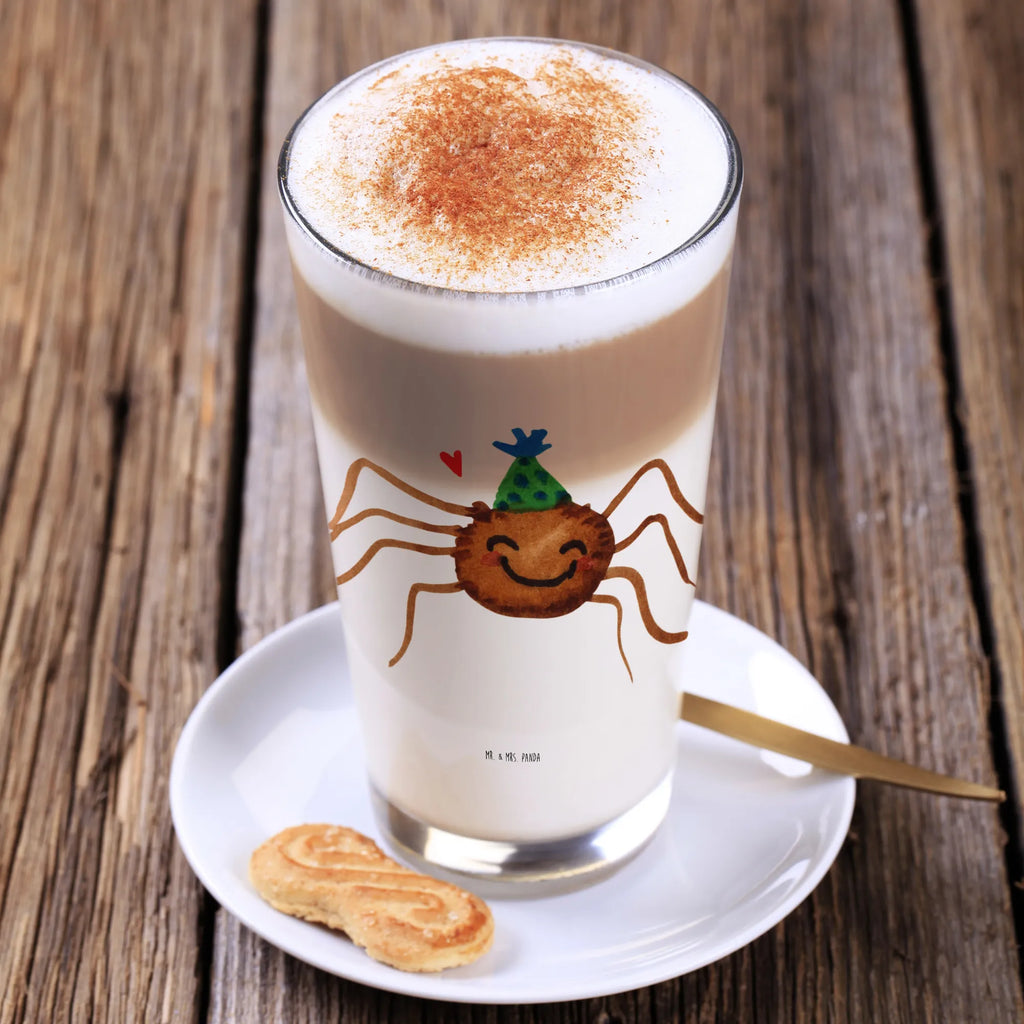 Glas Spinne Agathe Party Cappuccino Glas, Glas, Cappuccino Tasse, Latte Macchiato, Spinne Agathe, Spinne, Agathe, Videos, Merchandise, Selbstliebe, Wunder, Motivation, Glück