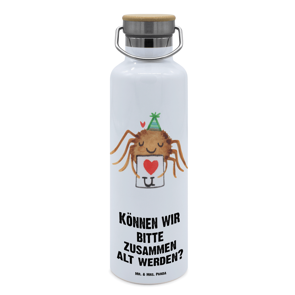 Trinkflasche Spinne Agathe Brief Thermosflasche, Isolierflasche, Edelstahl, Trinkflasche, isoliert, Wamrhaltefunktion, Sportflasche, Flasche zum Sport, Sportlerflasche, Spinne Agathe, Spinne, Agathe, Videos, Merchandise, Liebesbeweis, Ich Liebe dich, Heiratsantrag, Verliebt, Liebespaar, Liebesgeschenk, Treuebeweis, Treuetest