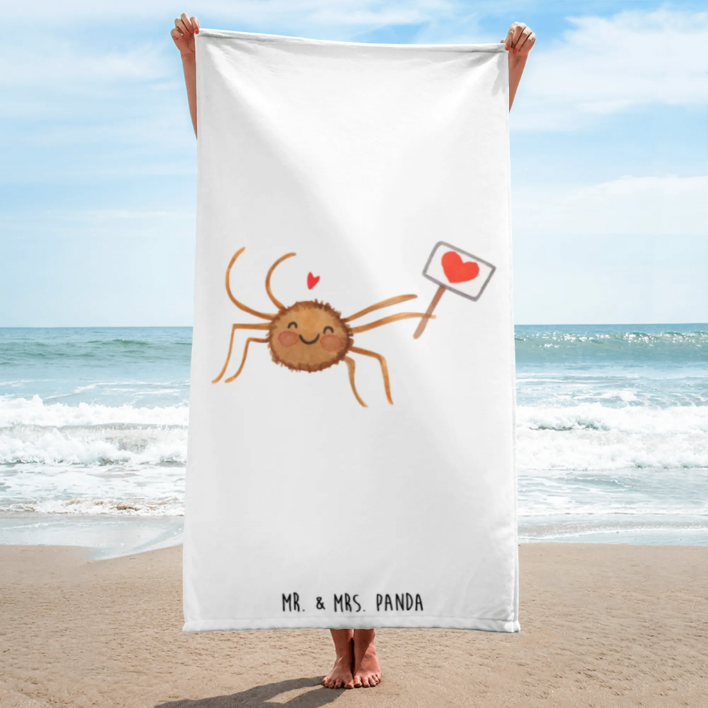 XL Badehandtuch Spinne Agathe Motivation Handtuch, Badetuch, Duschtuch, Strandtuch, Saunatuch, Spinne Agathe, Spinne, Agathe, Videos, Merchandise, Motivation, Glück, Liebe, Vertrauen, Dankeschön