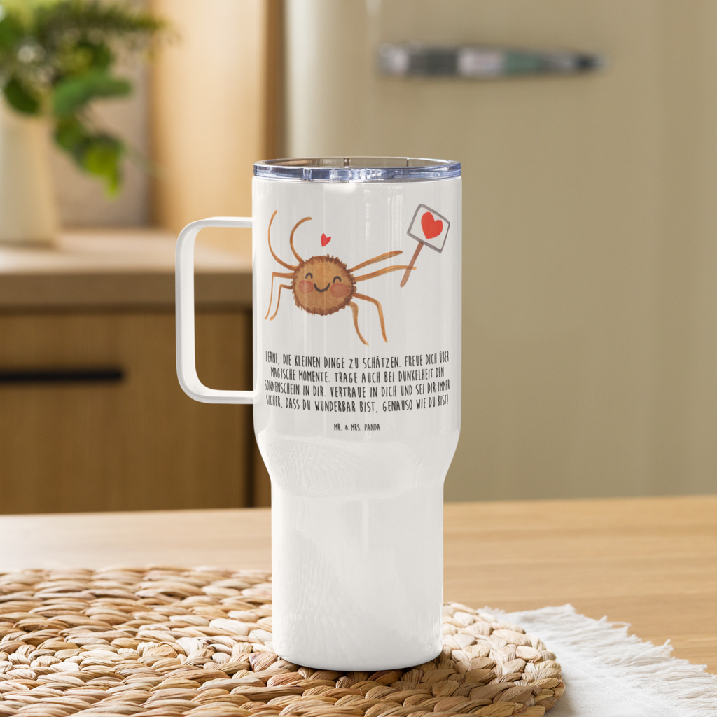 XXL Thermobecher Spinne Agathe Motivation Thermobecher, XL Thermobecher, Reisebecher, XL Reisetasse, Großer Thermobecher, Autobecher, Jumbo Becher, Spinne Agathe, Spinne, Agathe, Videos, Merchandise, Motivation, Glück, Liebe, Vertrauen, Dankeschön