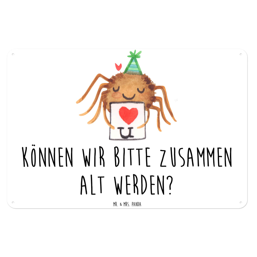 Blechschild Spinne Agathe Brief Blechschild, Metallschild, Geschenk Schild, Schild, Magnet-Metall-Schild, Deko Schild, Wandschild, Wand-Dekoration, Türschild, Spinne Agathe, Spinne, Agathe, Videos, Merchandise, Liebesbeweis, Ich Liebe dich, Heiratsantrag, Verliebt, Liebespaar, Liebesgeschenk, Treuebeweis, Treuetest