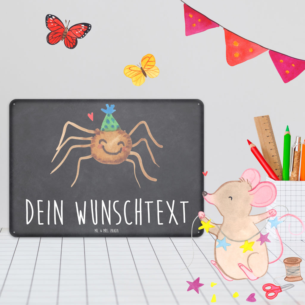 Personalisiertes Blechschild Spinne Agathe Party Blechschild, Metallschild, Geschenk Schild, Schild, Magnet-Metall-Schild, Deko Schild, Wandschild, Wand-Dekoration, Türschild, Spinne Agathe, Spinne, Agathe, Videos, Merchandise, Selbstliebe, Wunder, Motivation, Glück