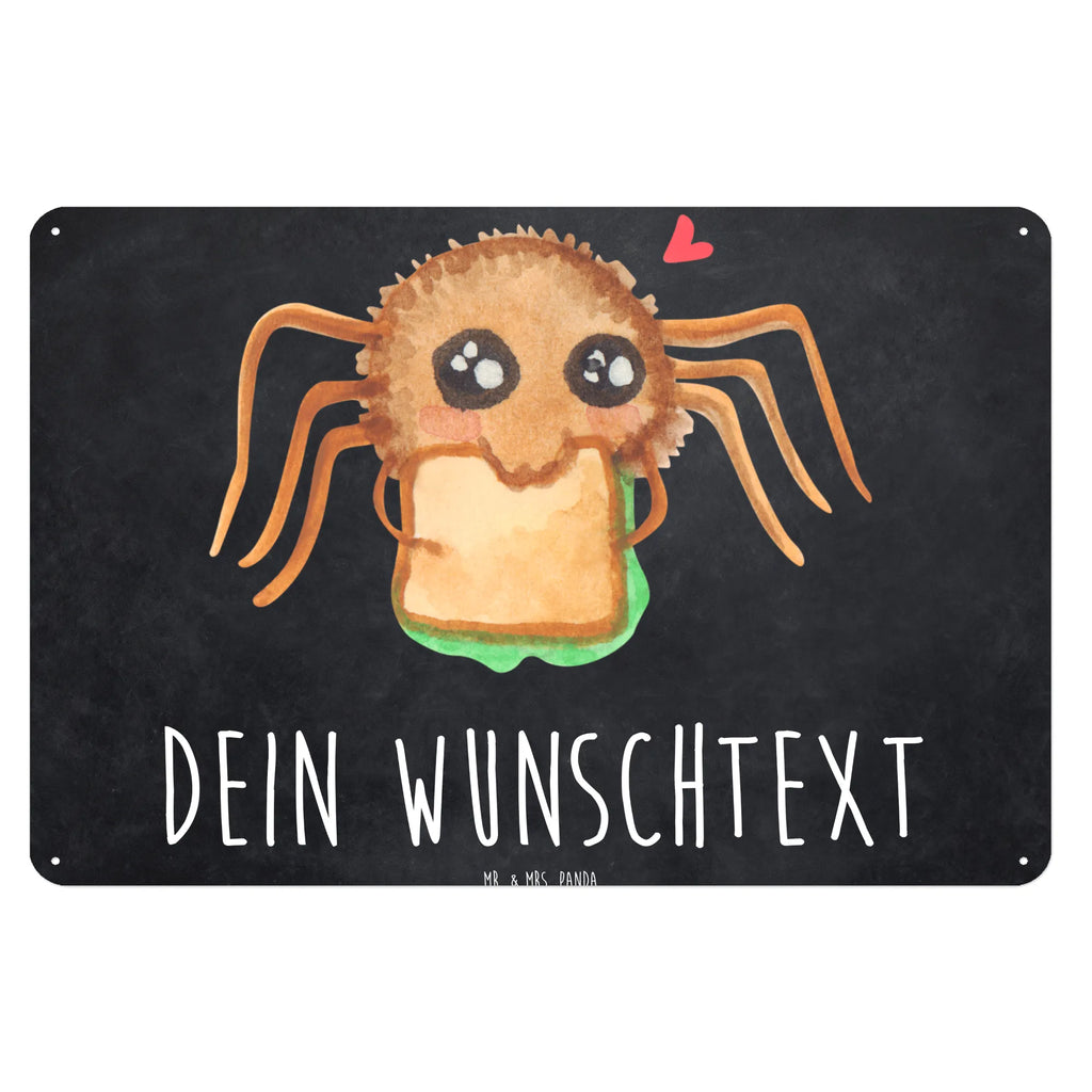 Personalisiertes Blechschild Spinne Agathe Sandwich Blechschild, Metallschild, Geschenk Schild, Schild, Magnet-Metall-Schild, Deko Schild, Wandschild, Wand-Dekoration, Türschild, Spinne Agathe, Spinne, Agathe, Videos, Merchandise, Glück, Mut, Hungrig, Verfressen, Lebensfreude, Alles wird gut, Hunger