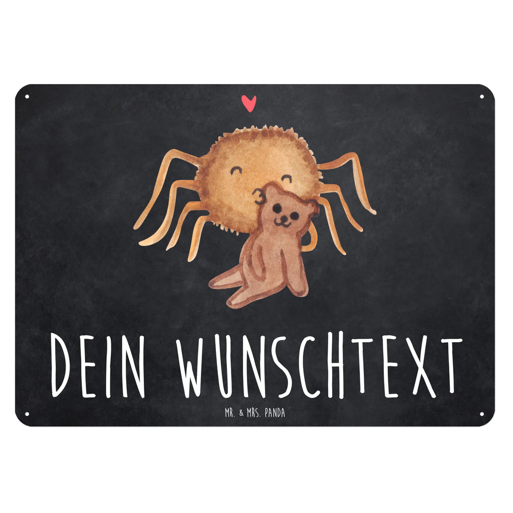 Personalisiertes Blechschild Spinne Agathe Teddy Blechschild, Metallschild, Geschenk Schild, Schild, Magnet-Metall-Schild, Deko Schild, Wandschild, Wand-Dekoration, Türschild, Spinne Agathe, Spinne, Agathe, Videos, Merchandise, Freundschaft, Liebesgeschenk, Verliebt, Liebesbeweis, Teddy, Treue, Miteinander, Dankeschön