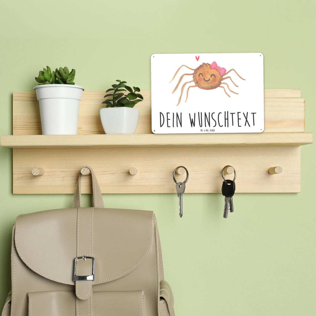 Personalisiertes Blechschild Spinne Agathe Freude Blechschild, Metallschild, Geschenk Schild, Schild, Magnet-Metall-Schild, Deko Schild, Wandschild, Wand-Dekoration, Türschild, Spinne Agathe, Spinne, Agathe, Videos, Merchandise, Viral, Viraler Hit, Trend, Beliebte Spinne