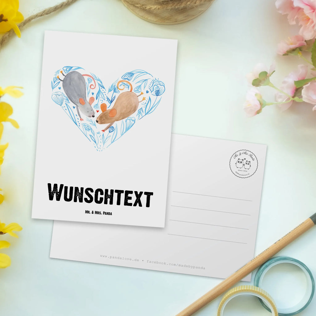 Personalisierte Postkarte Hochzeit Mäuse Herz Postkarte mit Namen, Postkarte bedrucken, Postkarte mit Wunschtext, Postkarte personalisierbar, Geschenkkarte mit Namen, Grußkarte mit Namen, Karte mit Namen, Einladung mit Namen, Ansichtskarte mit Namen, Geschenkkarte mit Wunschtext, Grußkarte mit Wunschtext, Karte mit Wunschtext, Einladung mit Wunschtext, Ansichtskarte mit Wunschtext, Hochzeit, Hochzeitsgeschenk, Ehe, Hochzeitsfeier, Trauung, Trauungsgeschenk, Hochzeitskarte, Verlobungsfeier, Verlobungsgeschenk, Hochzeitsgeschenkideen, Hochzeitsgeschenke für Brautpaar, Maus, Mäuse, Paar, Liebe, Freund, Freundin, Paargeschenk