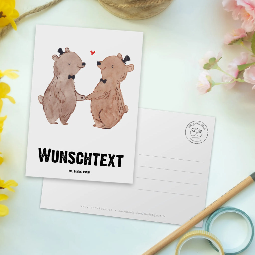 Personalisierte Postkarte Bären Gay Pride Postkarte mit Namen, Postkarte bedrucken, Postkarte mit Wunschtext, Postkarte personalisierbar, Geschenkkarte mit Namen, Grußkarte mit Namen, Karte mit Namen, Einladung mit Namen, Ansichtskarte mit Namen, Geschenkkarte mit Wunschtext, Grußkarte mit Wunschtext, Karte mit Wunschtext, Einladung mit Wunschtext, Ansichtskarte mit Wunschtext, Hochzeit, Hochzeitsgeschenk, Ehe, Hochzeitsfeier, Trauung, Trauungsgeschenk, Hochzeitskarte, Verlobungsfeier, Verlobungsgeschenk, Hochzeitsgeschenkideen, Hochzeitsgeschenke für Brautpaar