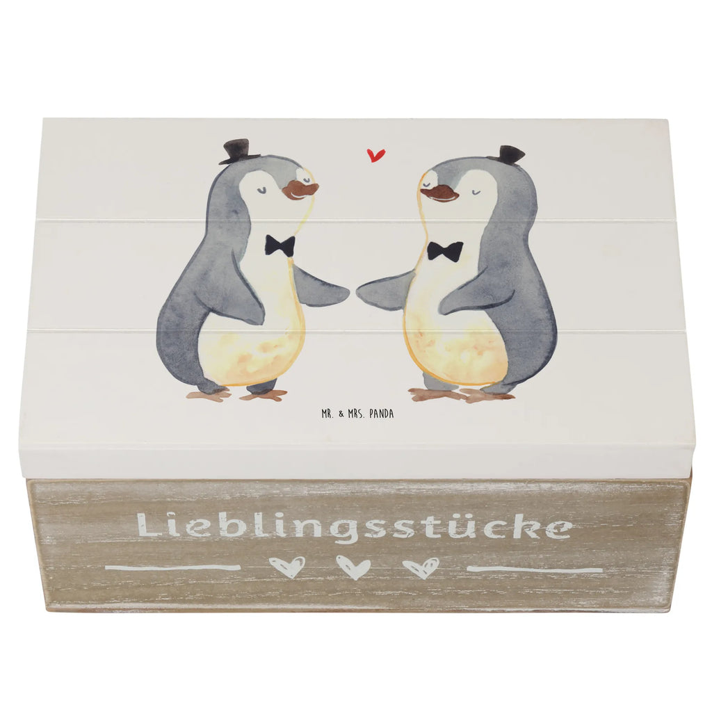 Holzkiste Pinguin Pärchen Gay Pride Holzkiste, Kiste, Schatzkiste, Truhe, Schatulle, XXL, Erinnerungsbox, Erinnerungskiste, Dekokiste, Aufbewahrungsbox, Geschenkbox, Geschenkdose, Hochzeit, Hochzeitsgeschenk, Ehe, Hochzeitsfeier, Trauung, Trauungsgeschenk, Hochzeitskarte, Verlobungsfeier, Verlobungsgeschenk, Hochzeitsgeschenkideen, Hochzeitsgeschenke für Brautpaar