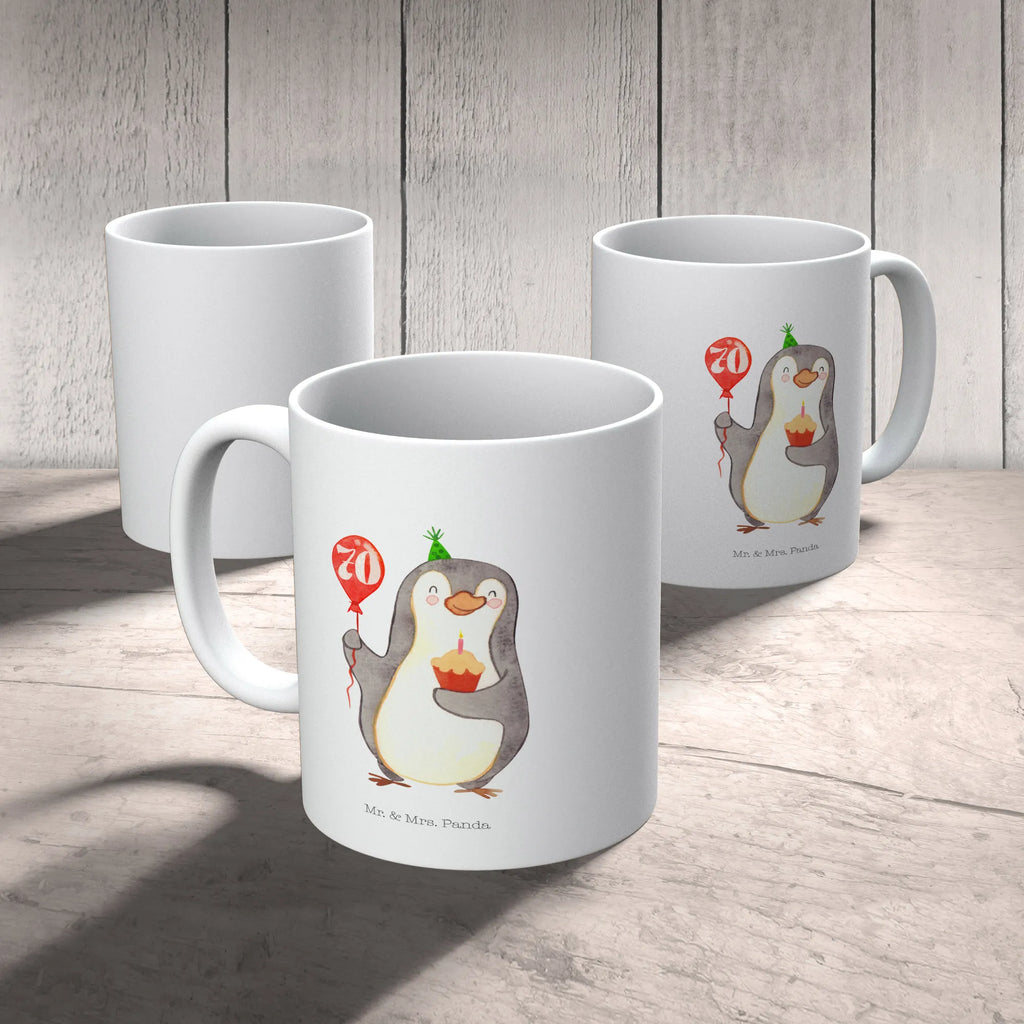 Tasse 70. Geburtstag Pinguin Luftballon Tasse, Kaffeetasse, Teetasse, Becher, Kaffeebecher, Teebecher, Keramiktasse, Porzellantasse, Büro Tasse, Geschenk Tasse, Tasse Sprüche, Tasse Motive, Kaffeetassen, Tasse bedrucken, Designer Tasse, Cappuccino Tassen, Schöne Teetassen, Geburtstag, Geburtstagsgeschenk, Geschenk, Pinguin, Geburtstage, Happy Birthday, Geburtstagsfeier