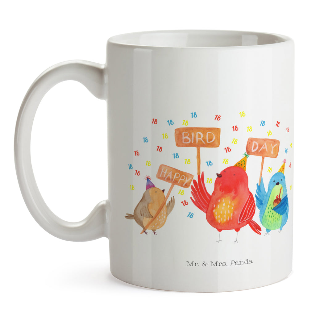 Tasse 18. Geburtstag Happy Bird Day Tasse, Kaffeetasse, Teetasse, Becher, Kaffeebecher, Teebecher, Keramiktasse, Porzellantasse, Büro Tasse, Geschenk Tasse, Tasse Sprüche, Tasse Motive, Kaffeetassen, Tasse bedrucken, Designer Tasse, Cappuccino Tassen, Schöne Teetassen, Geburtstag, Geburtstagsgeschenk, Geschenk, zum, schenken, für, Feiern, Party