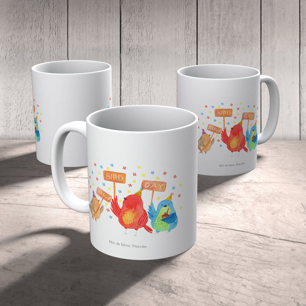 Tasse 18. Geburtstag Happy Bird Day Tasse, Kaffeetasse, Teetasse, Becher, Kaffeebecher, Teebecher, Keramiktasse, Porzellantasse, Büro Tasse, Geschenk Tasse, Tasse Sprüche, Tasse Motive, Kaffeetassen, Tasse bedrucken, Designer Tasse, Cappuccino Tassen, Schöne Teetassen, Geburtstag, Geburtstagsgeschenk, Geschenk, zum, schenken, für, Feiern, Party