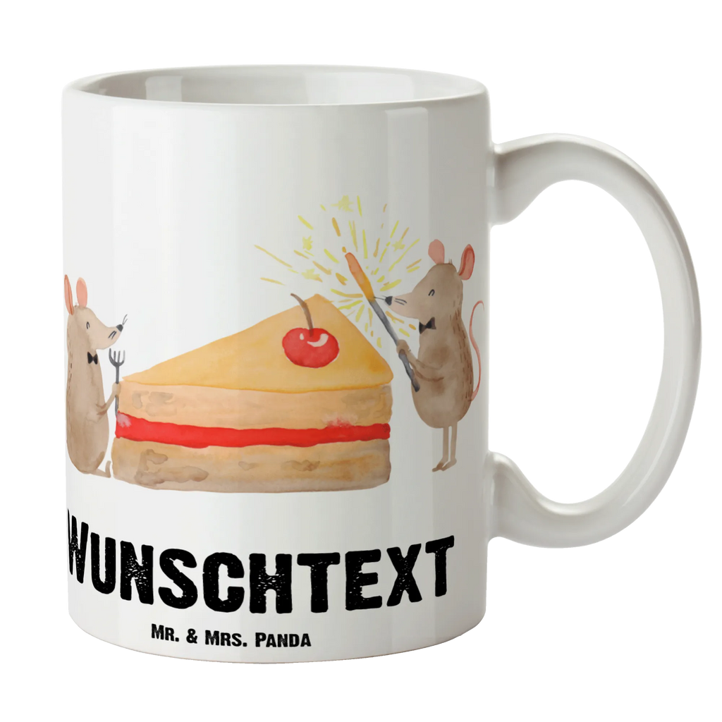 Personalisierte Tasse Mäuse Kuchen Personalisierte Tasse, Namenstasse, Wunschname, Personalisiert, Tasse, Namen, Drucken, Tasse mit Namen, Geburtstag, Geburtstagsgeschenk, Geschenk, Kuchen, Maus, Mäuse, Party, Leben, Glück