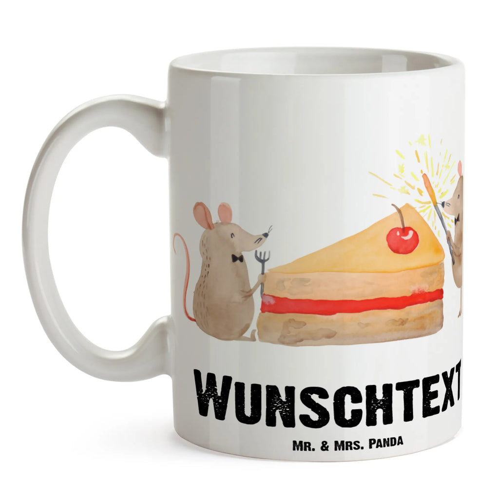 Personalisierte Tasse Mäuse Kuchen Personalisierte Tasse, Namenstasse, Wunschname, Personalisiert, Tasse, Namen, Drucken, Tasse mit Namen, Geburtstag, Geburtstagsgeschenk, Geschenk, Kuchen, Maus, Mäuse, Party, Leben, Glück