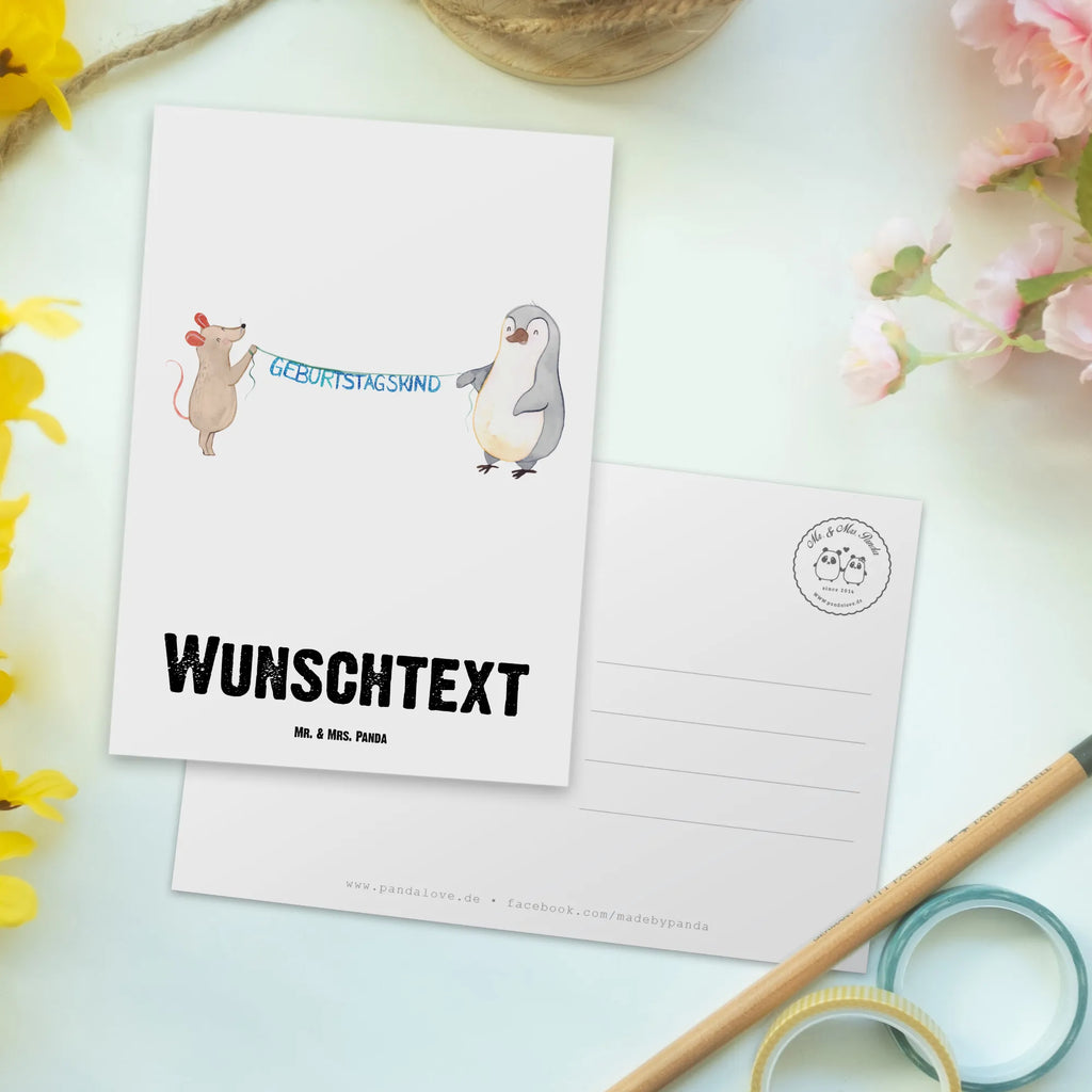 Personalisierte Postkarte Maus Pinguin Geburtstag Postkarte mit Namen, Postkarte bedrucken, Postkarte mit Wunschtext, Postkarte personalisierbar, Geschenkkarte mit Namen, Grußkarte mit Namen, Karte mit Namen, Einladung mit Namen, Ansichtskarte mit Namen, Geschenkkarte mit Wunschtext, Grußkarte mit Wunschtext, Karte mit Wunschtext, Einladung mit Wunschtext, Ansichtskarte mit Wunschtext, Geburtstag, Geburtstagsgeschenk, Geschenk, Maus, Pinguin, Geburtstage, Happy Birthday, Geburtstagsfeier