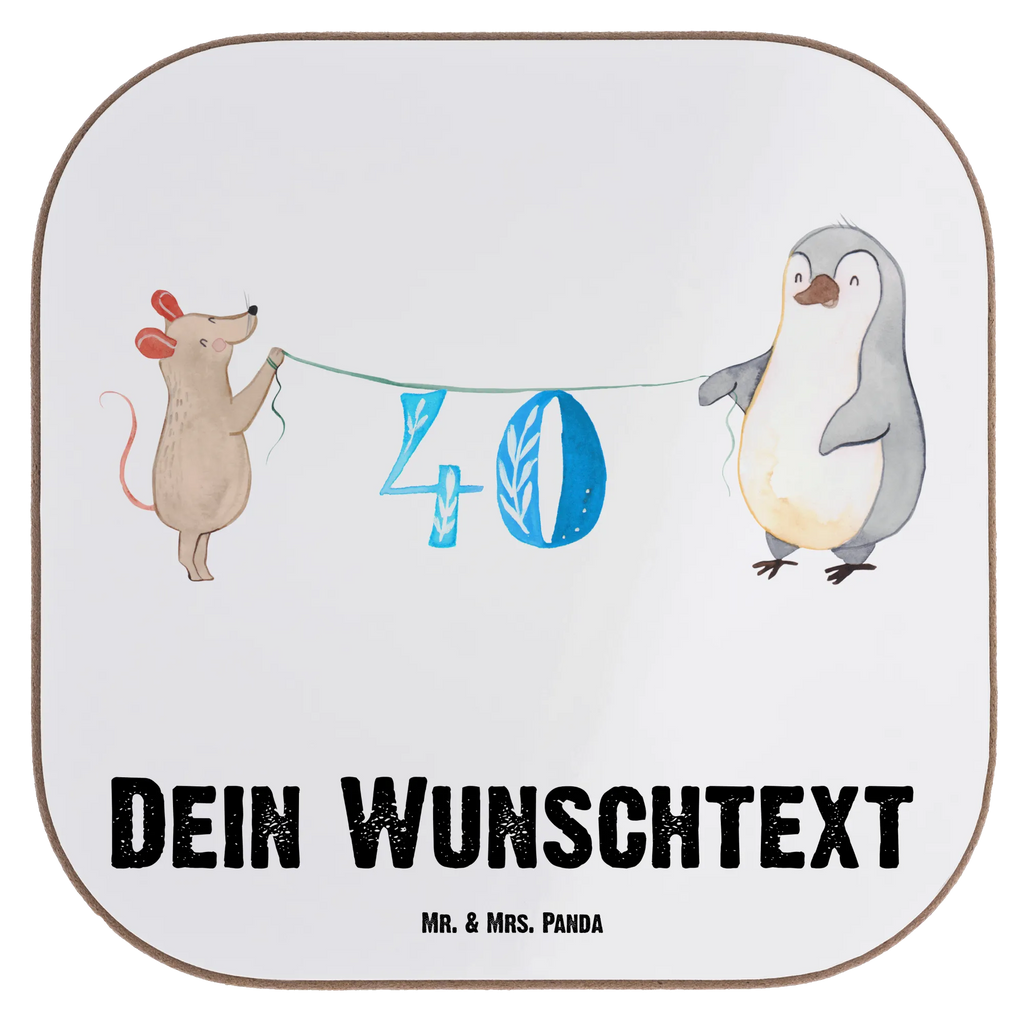 Personalisierte Untersetzer 40. Geburtstag Maus Pinguin Personalisierte Untersetzer, PErsonalisierte Bierdeckel, Personalisierte Glasuntersetzer, Peronalisierte Untersetzer Gläser, Personalisiert Getränkeuntersetzer, Untersetzer mit Namen, Bedrucken, Personalisieren, Namensaufdruck, Geburtstag, Geburtstagsgeschenk, Geschenk, Party, Feiern, Torte, Kuchen