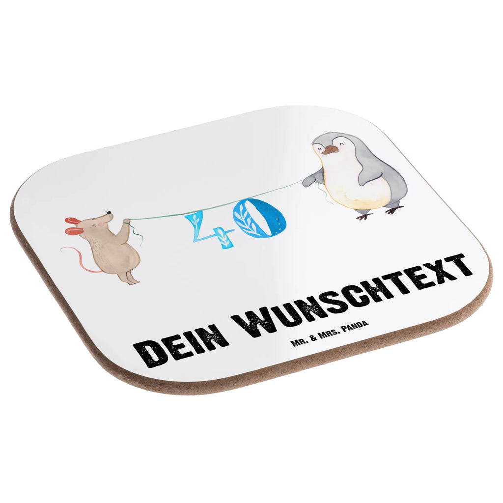 Personalisierte Untersetzer 40. Geburtstag Maus Pinguin Personalisierte Untersetzer, PErsonalisierte Bierdeckel, Personalisierte Glasuntersetzer, Peronalisierte Untersetzer Gläser, Personalisiert Getränkeuntersetzer, Untersetzer mit Namen, Bedrucken, Personalisieren, Namensaufdruck, Geburtstag, Geburtstagsgeschenk, Geschenk, Party, Feiern, Torte, Kuchen