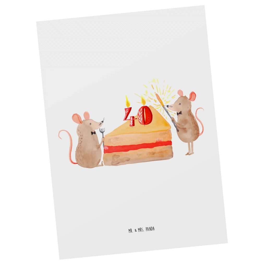 Postkarte 40. Geburtstag Mäuse Kuchen Postkarte, Karte, Geschenkkarte, Grußkarte, Einladung, Ansichtskarte, Geburtstagskarte, Einladungskarte, Dankeskarte, Ansichtskarten, Einladung Geburtstag, Einladungskarten Geburtstag, Geburtstag, Geburtstagsgeschenk, Geschenk, Maus, Geburtstage, Happy Birthday, Geburtstagsfeier