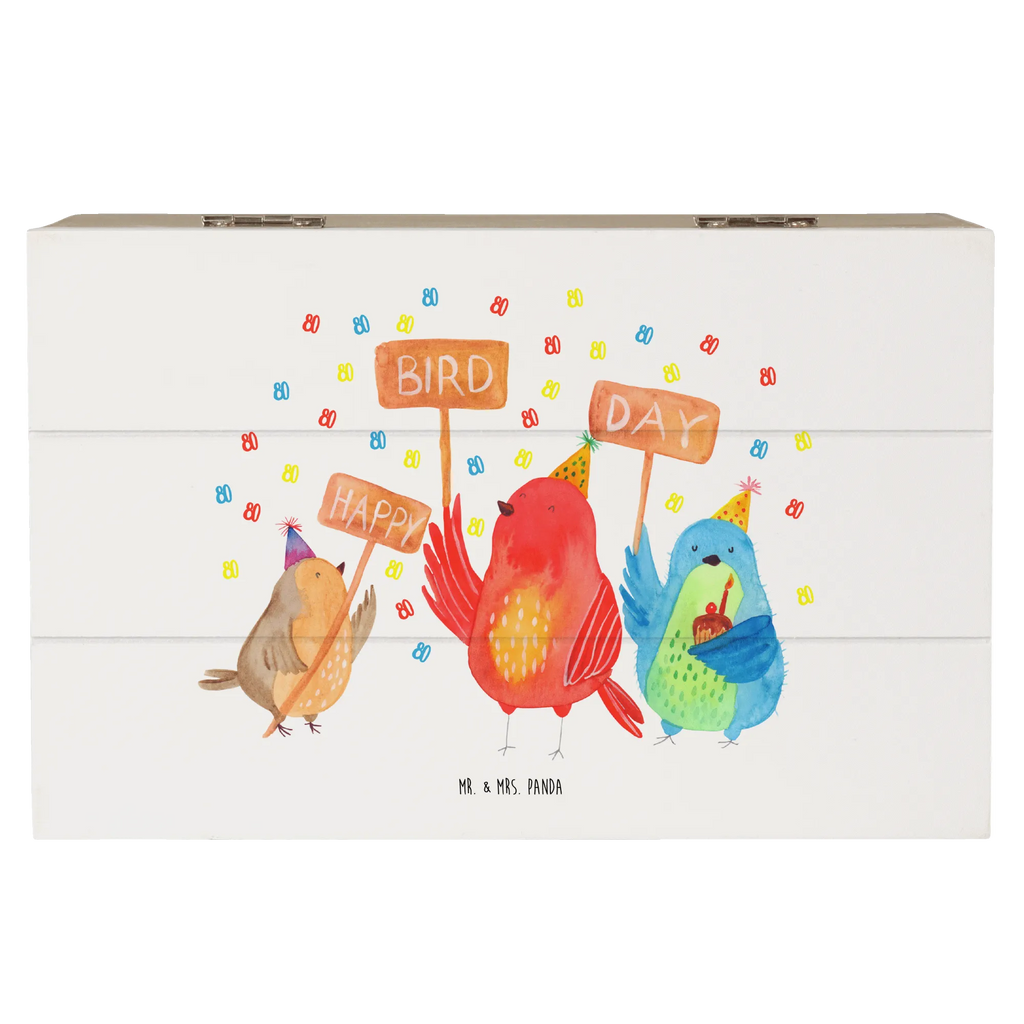 Holzkiste 80. Geburtstag Happy Bird Day Holzkiste, Kiste, Schatzkiste, Truhe, Schatulle, XXL, Erinnerungsbox, Erinnerungskiste, Dekokiste, Aufbewahrungsbox, Geschenkbox, Geschenkdose, Geburtstag, Geburtstagsgeschenk, Geschenk, zum, für, Feier, Mitbringsel