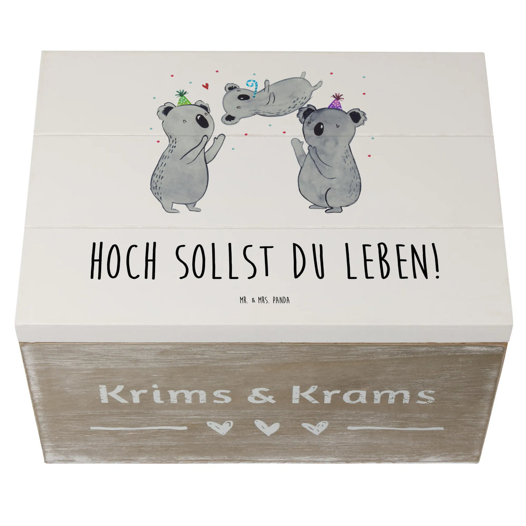 Holzkiste Koalas Geburtstag Holzkiste, Kiste, Schatzkiste, Truhe, Schatulle, XXL, Erinnerungsbox, Erinnerungskiste, Dekokiste, Aufbewahrungsbox, Geschenkbox, Geschenkdose, Geburtstag, Geburtstagsgeschenk, Geschenk, Koala, Geburtstage, Happy Birthday, Geburtstagsfeier