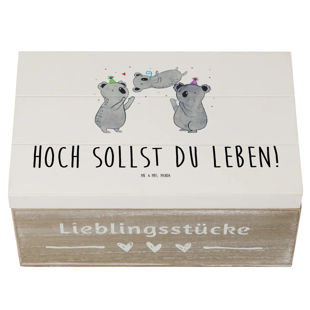 Holzkiste Koalas Geburtstag Holzkiste, Kiste, Schatzkiste, Truhe, Schatulle, XXL, Erinnerungsbox, Erinnerungskiste, Dekokiste, Aufbewahrungsbox, Geschenkbox, Geschenkdose, Geburtstag, Geburtstagsgeschenk, Geschenk, Koala, Geburtstage, Happy Birthday, Geburtstagsfeier