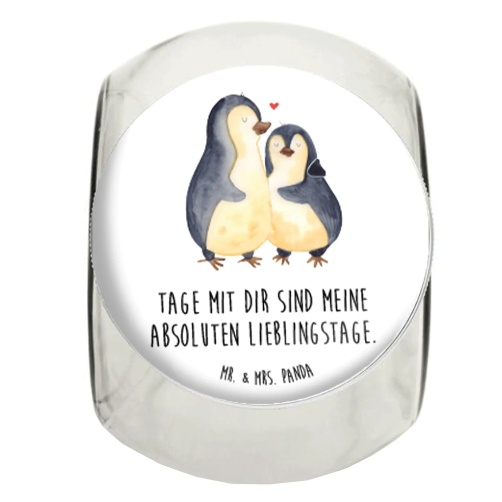 Bonbonglas Pinguin umarmend Vorratsdose, Vorratsbehälter, Süßigkeitenglas, Süßigkeitendose, Kaffeedose, Müslidose, Teedose, Keksbehälter, Keksedose, Glasdose, Glasbälter, Vorratsglas, Küchenbehälter, Aufbewahrungsdose, Aufbewahungsglas, Gewürzdose, Küchenorganizer, Snackdose, Pinguin, Liebe, Liebespaar, Liebesbeweis, Liebesgeschenk, Verlobung, Jahrestag, Hochzeitstag, Hochzeit, Hochzeitsgeschenk