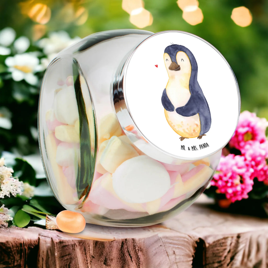 Bonbonglas Pinguin Diät Vorratsdose, Vorratsbehälter, Süßigkeitenglas, Süßigkeitendose, Kaffeedose, Müslidose, Teedose, Keksbehälter, Keksedose, Glasdose, Glasbälter, Vorratsglas, Küchenbehälter, Aufbewahrungsdose, Aufbewahungsglas, Gewürzdose, Küchenorganizer, Snackdose, Pinguin, Pinguine, Diät, Abnehmen, Abspecken, Gewicht, Motivation, Selbstliebe, Körperliebe, Selbstrespekt