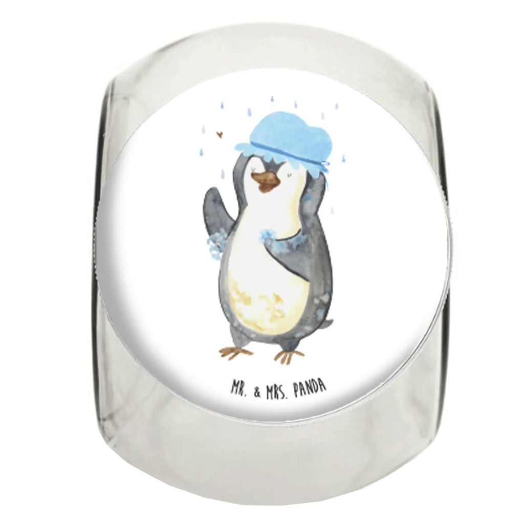 Bonbonglas Pinguin duscht Vorratsdose, Vorratsbehälter, Süßigkeitenglas, Süßigkeitendose, Kaffeedose, Müslidose, Teedose, Keksbehälter, Keksedose, Glasdose, Glasbälter, Vorratsglas, Küchenbehälter, Aufbewahrungsdose, Aufbewahungsglas, Gewürzdose, Küchenorganizer, Snackdose, Pinguin, Pinguine, Dusche, duschen, Lebensmotto, Motivation, Neustart, Neuanfang, glücklich sein