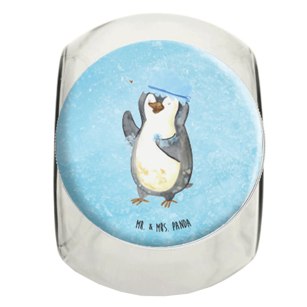 Bonbonglas Pinguin duscht Vorratsdose, Vorratsbehälter, Süßigkeitenglas, Süßigkeitendose, Kaffeedose, Müslidose, Teedose, Keksbehälter, Keksedose, Glasdose, Glasbälter, Vorratsglas, Küchenbehälter, Aufbewahrungsdose, Aufbewahungsglas, Gewürzdose, Küchenorganizer, Snackdose, Pinguin, Pinguine, Dusche, duschen, Lebensmotto, Motivation, Neustart, Neuanfang, glücklich sein