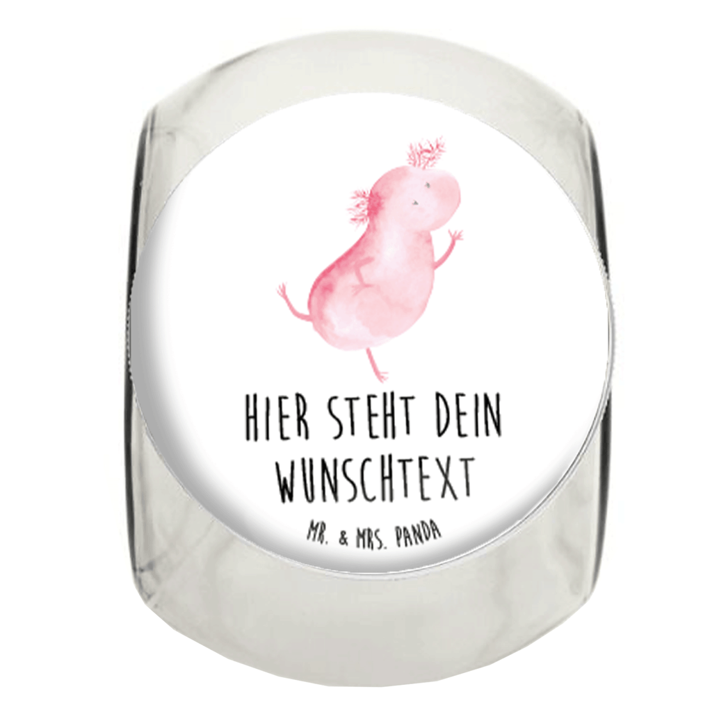 Personalisiertes Bonbonglas Axolotl tanzt Vorratsdose, Vorratsbehälter, Süßigkeitenglas, Süßigkeitendose, Kaffeedose, Müslidose, Teedose, Keksbehälter, Keksedose, Glasdose, Glasbälter, Vorratsglas, Küchenbehälter, Aufbewahrungsdose, Aufbewahungsglas, Gewürzdose, Küchenorganizer, Snackdose, Axolotl, Molch, Axolot, Schwanzlurch, Lurch, Lurche, Dachschaden, Sterne, verrückt, Freundin, beste Freundin