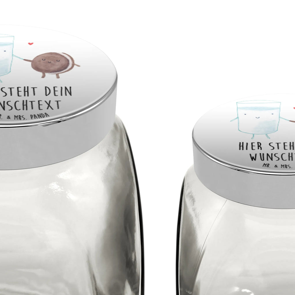 Personalisiertes Bonbonglas Milch & Keks Vorratsdose, Vorratsbehälter, Süßigkeitenglas, Süßigkeitendose, Kaffeedose, Müslidose, Teedose, Keksbehälter, Keksedose, Glasdose, Glasbälter, Vorratsglas, Küchenbehälter, Aufbewahrungsdose, Aufbewahungsglas, Gewürzdose, Küchenorganizer, Snackdose, Tiermotive, Gute Laune, lustige Sprüche, Tiere, Milk, Cookie, Milch, Keks, Kekse, Kaffee, Einladung Frühstück, Motiv süß, romantisch, perfektes Paar