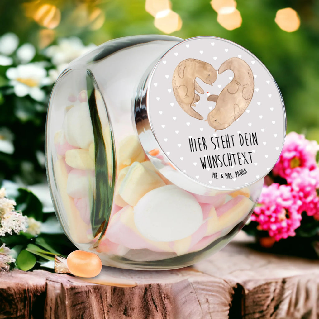 Personalisiertes Bonbonglas Otter Valentine Vorratsdose, Vorratsbehälter, Süßigkeitenglas, Süßigkeitendose, Kaffeedose, Müslidose, Teedose, Keksbehälter, Keksedose, Glasdose, Glasbälter, Vorratsglas, Küchenbehälter, Aufbewahrungsdose, Aufbewahungsglas, Gewürzdose, Küchenorganizer, Snackdose, Liebe, Partner, Freund, Freundin, Ehemann, Ehefrau, Heiraten, Verlobung, Heiratsantrag, Liebesgeschenk, Jahrestag, Hocheitstag, Valentinstag, Geschenk für Frauen, Hochzeitstag, Mitbringsel, Geschenk für Freundin, Geschenk für Partner, Liebesbeweis, für Männer, für Ehemann