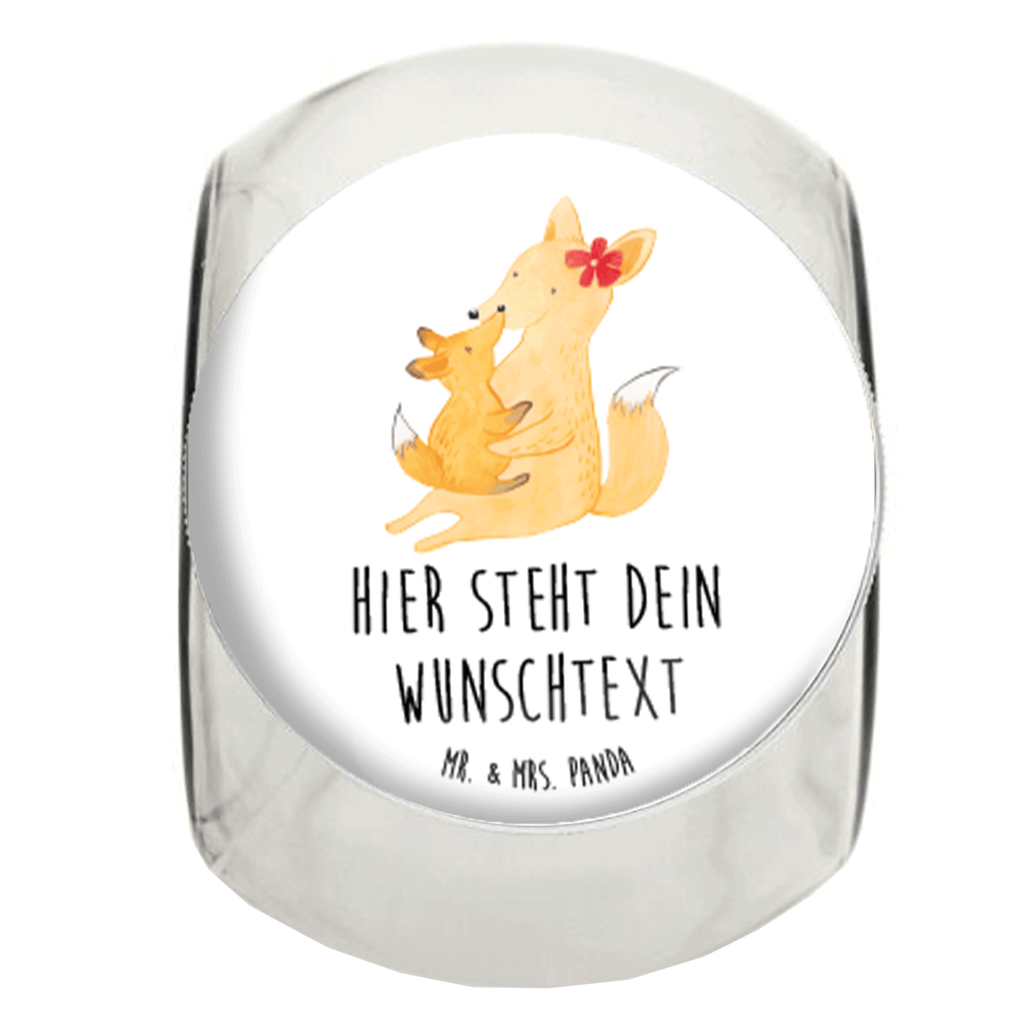 Personalisiertes Bonbonglas Fuchs Mama & Kind Vorratsdose, Vorratsbehälter, Süßigkeitenglas, Süßigkeitendose, Kaffeedose, Müslidose, Teedose, Keksbehälter, Keksedose, Glasdose, Glasbälter, Vorratsglas, Küchenbehälter, Aufbewahrungsdose, Aufbewahungsglas, Gewürzdose, Küchenorganizer, Snackdose, Familie, Vatertag, Muttertag, Bruder, Schwester, Mama, Papa, Oma, Opa, Mutter, Tochter, Lieblingstochter, Beste Tochter, Geschenk