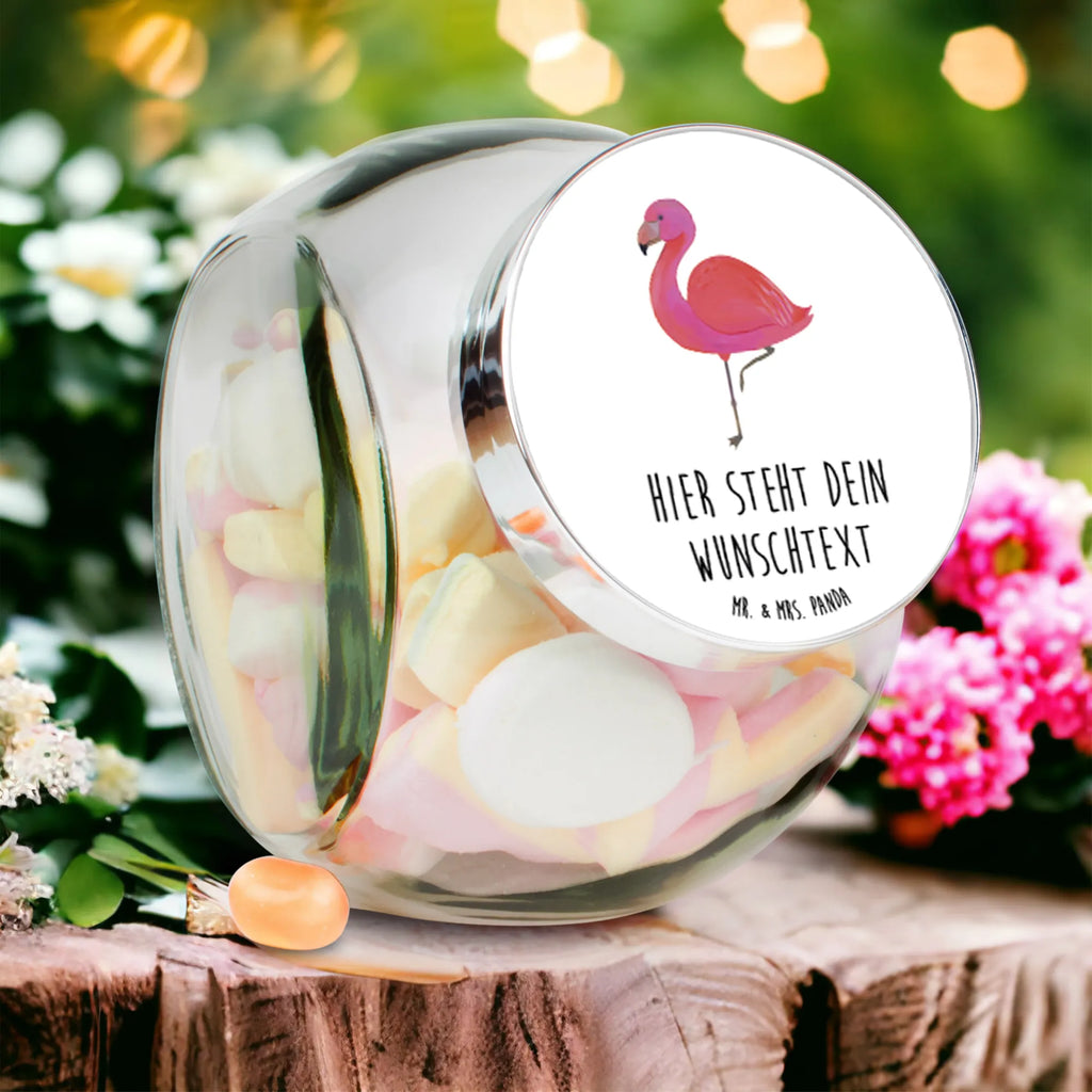 Personalisiertes Bonbonglas Flamingo classic Vorratsdose, Vorratsbehälter, Süßigkeitenglas, Süßigkeitendose, Kaffeedose, Müslidose, Teedose, Keksbehälter, Keksedose, Glasdose, Glasbälter, Vorratsglas, Küchenbehälter, Aufbewahrungsdose, Aufbewahungsglas, Gewürzdose, Küchenorganizer, Snackdose, Flamingo, Einzigartig, Selbstliebe, Stolz, ich, für mich, Spruch, Freundin, Freundinnen, Außenseiter, Sohn, Tochter, Geschwister