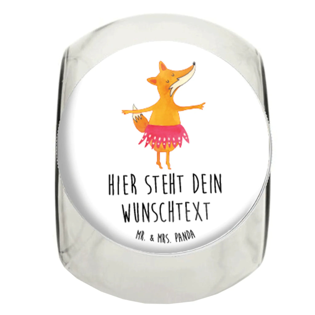 Personalisiertes Bonbonglas Fuchs Ballerina Vorratsdose, Vorratsbehälter, Süßigkeitenglas, Süßigkeitendose, Kaffeedose, Müslidose, Teedose, Keksbehälter, Keksedose, Glasdose, Glasbälter, Vorratsglas, Küchenbehälter, Aufbewahrungsdose, Aufbewahungsglas, Gewürzdose, Küchenorganizer, Snackdose, Fuchs, Fuchs Spruch, Füchse, Füchsin, Ballerina, Ballett, Tänzerin, Tanzen, Party, Einladung, Geburtstag