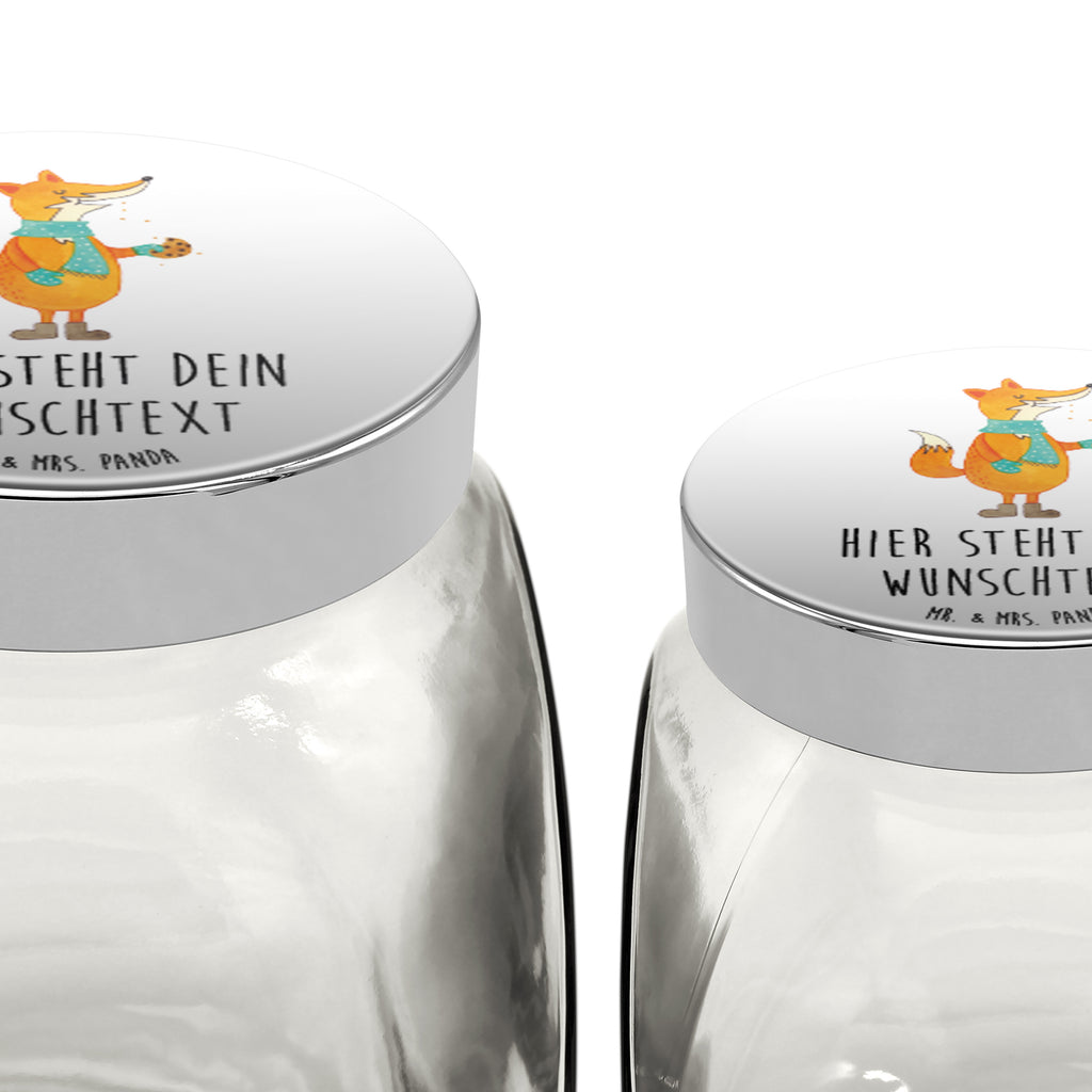 Personalisiertes Bonbonglas Fuchs Keks Vorratsdose, Vorratsbehälter, Süßigkeitenglas, Süßigkeitendose, Kaffeedose, Müslidose, Teedose, Keksbehälter, Keksedose, Glasdose, Glasbälter, Vorratsglas, Küchenbehälter, Aufbewahrungsdose, Aufbewahungsglas, Gewürzdose, Küchenorganizer, Snackdose, Fuchs, Füchse, Backen Spruch, Kekse, Winter, Weihnachtszeit, Plätzchen, Liebe, Küche Deko