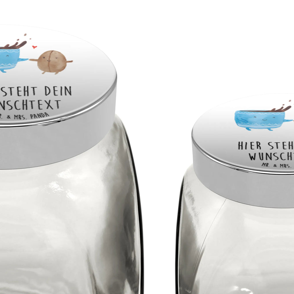 Personalisiertes Bonbonglas Kaffee Bohne Vorratsdose, Vorratsbehälter, Süßigkeitenglas, Süßigkeitendose, Kaffeedose, Müslidose, Teedose, Keksbehälter, Keksedose, Glasdose, Glasbälter, Vorratsglas, Küchenbehälter, Aufbewahrungsdose, Aufbewahungsglas, Gewürzdose, Küchenorganizer, Snackdose, Tiermotive, Gute Laune, lustige Sprüche, Tiere, Kaffee, Kaffeebohne, Genuss, Zufriedenheit, Glück