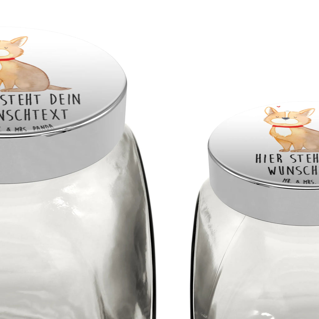 Personalisiertes Bonbonglas Hundeglück Vorratsdose, Vorratsbehälter, Süßigkeitenglas, Süßigkeitendose, Kaffeedose, Müslidose, Teedose, Keksbehälter, Keksedose, Glasdose, Glasbälter, Vorratsglas, Küchenbehälter, Aufbewahrungsdose, Aufbewahungsglas, Gewürzdose, Küchenorganizer, Snackdose, Hund, Hundemotiv, Haustier, Hunderasse, Tierliebhaber, Hundebesitzer, Sprüche, Corgie, Hundeliebe, Spruch, Hundemama, Liebe