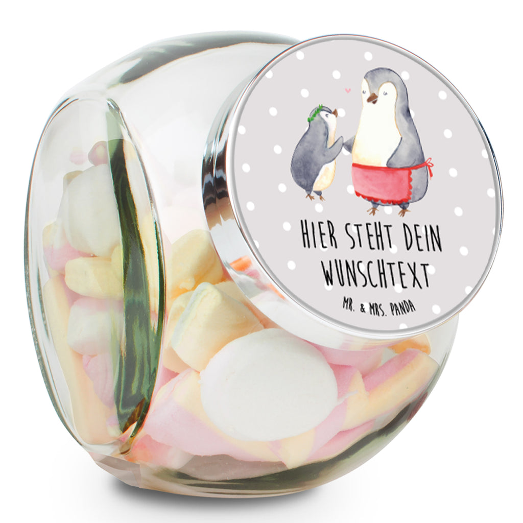 Personalisiertes Bonbonglas Pinguin mit Kind Vorratsdose, Vorratsbehälter, Süßigkeitenglas, Süßigkeitendose, Kaffeedose, Müslidose, Teedose, Keksbehälter, Keksedose, Glasdose, Glasbälter, Vorratsglas, Küchenbehälter, Aufbewahrungsdose, Aufbewahungsglas, Gewürzdose, Küchenorganizer, Snackdose, Familie, Vatertag, Muttertag, Bruder, Schwester, Mama, Papa, Oma, Opa, Geschenk, Mami, Mutti, Mutter, Geburststag