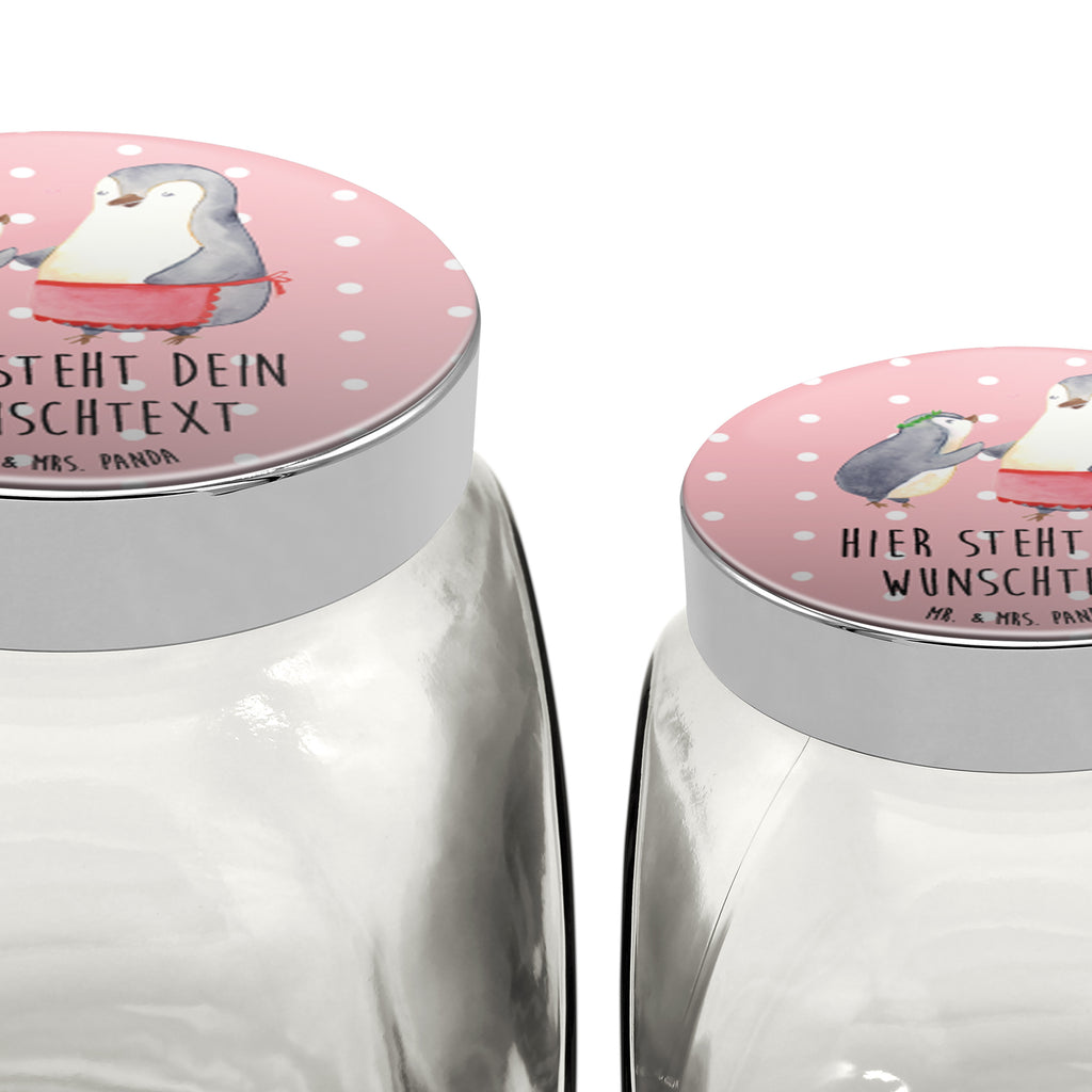 Personalisiertes Bonbonglas Pinguin mit Kind Vorratsdose, Vorratsbehälter, Süßigkeitenglas, Süßigkeitendose, Kaffeedose, Müslidose, Teedose, Keksbehälter, Keksedose, Glasdose, Glasbälter, Vorratsglas, Küchenbehälter, Aufbewahrungsdose, Aufbewahungsglas, Gewürzdose, Küchenorganizer, Snackdose, Familie, Vatertag, Muttertag, Bruder, Schwester, Mama, Papa, Oma, Opa, Geschenk, Mami, Mutti, Mutter, Geburststag